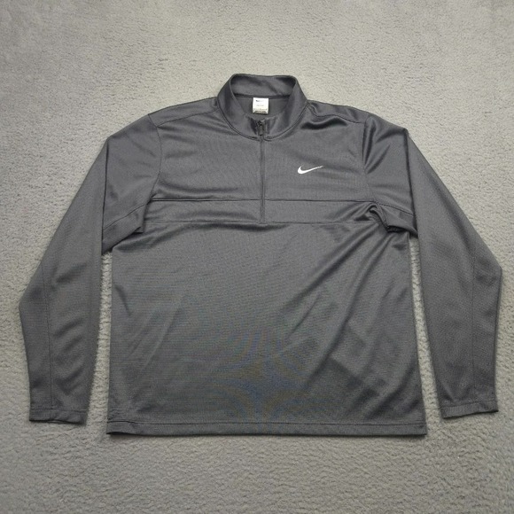 Nike Other - Nike Dri-FIT 1/4 Zip Pullover Gray Mens Large‎ Athleisure Running Top Mock Neck